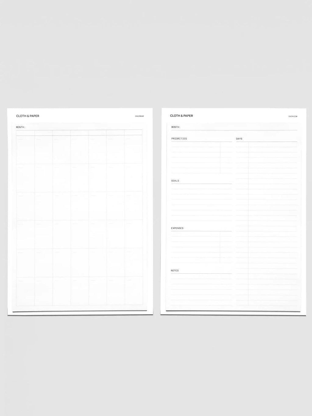 Large Sticky Note Set | Monthly Overview