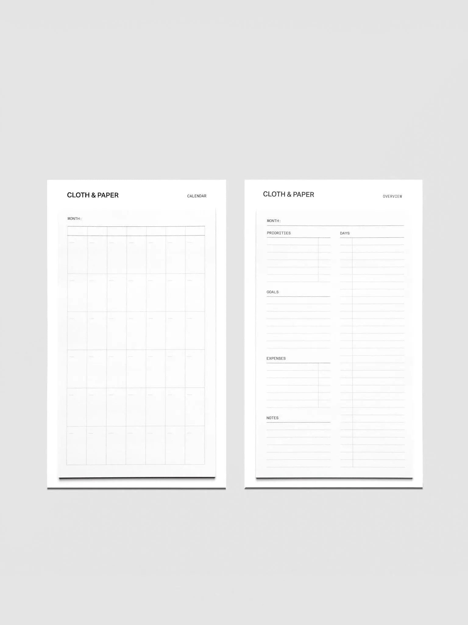 Large Sticky Note Set | Monthly Overview