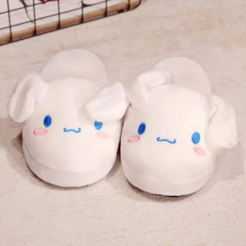 Cinnamoroll Slippers Cartoon Cotton Slippers Ears Will Move Cute Warm Home Slippers Home Autumn Winter Slippers Christmas Gift