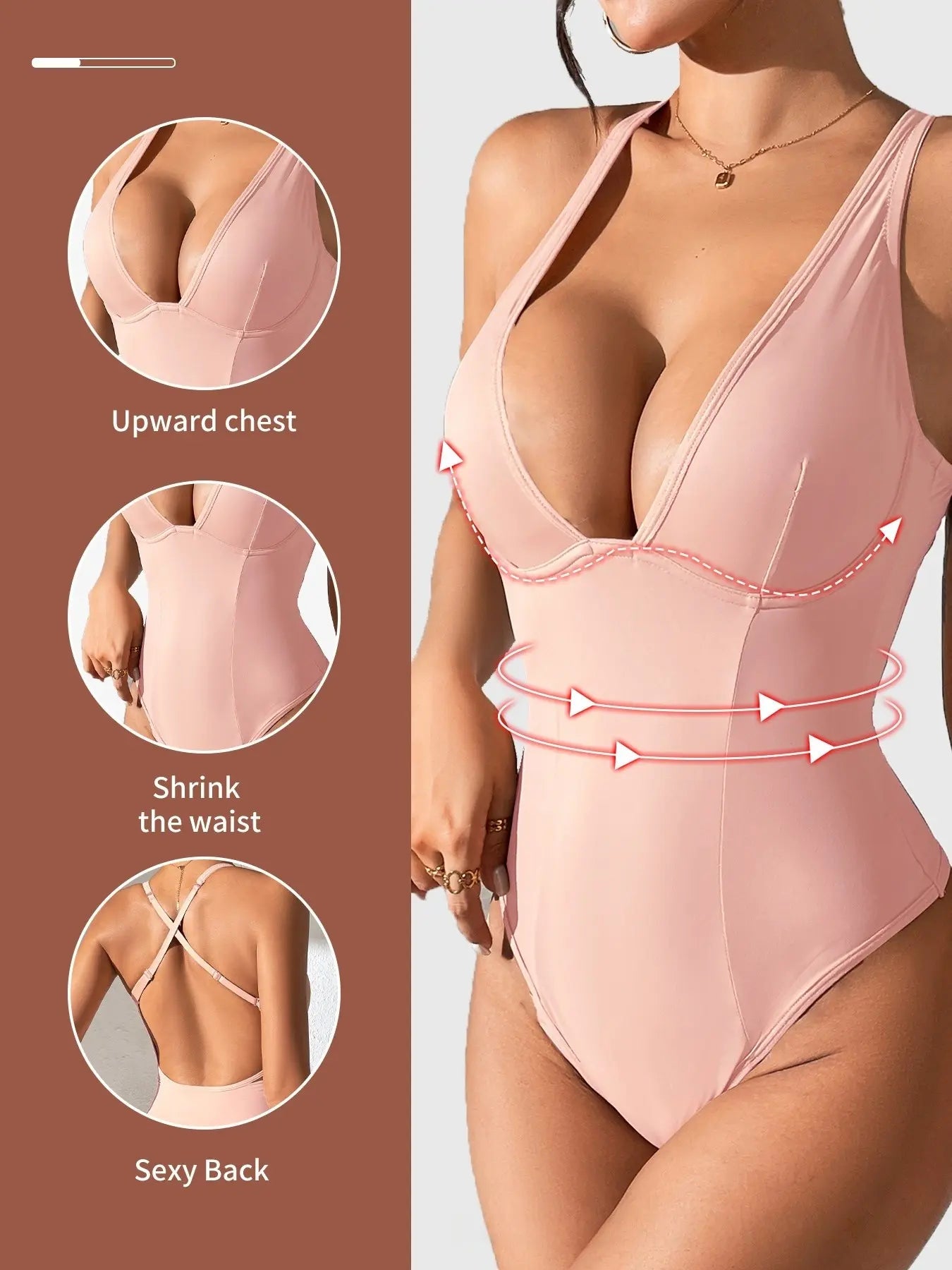 Women'S Solid Color Open Bust Crotch Sexy Shapewear Bodysuit, Tummy Control Butt Lifter, Women'S Shaper for Daily Wear, Compression, High Waisted Shapers, Underwear, Womenswear