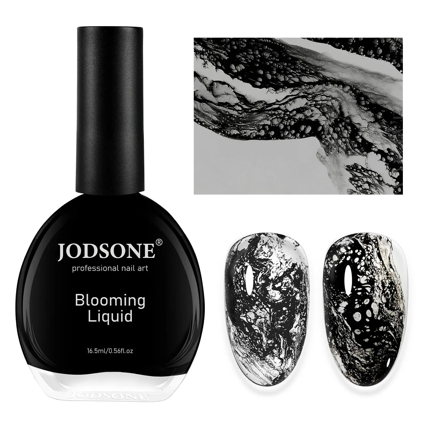 JODSONE Ocean Wave Blooming Gel Nail Polish,16.5Ml Wave White Blooming Liquid for Spreading Effect Wave,High Fluidity Wave Textures for Ocean Wave Nail Art,Diy Nail Art Design,Use with Gel Polish
