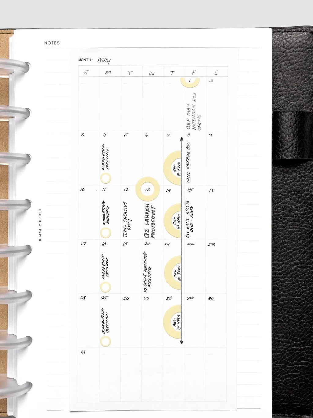 Large Sticky Note Set | Monthly Overview