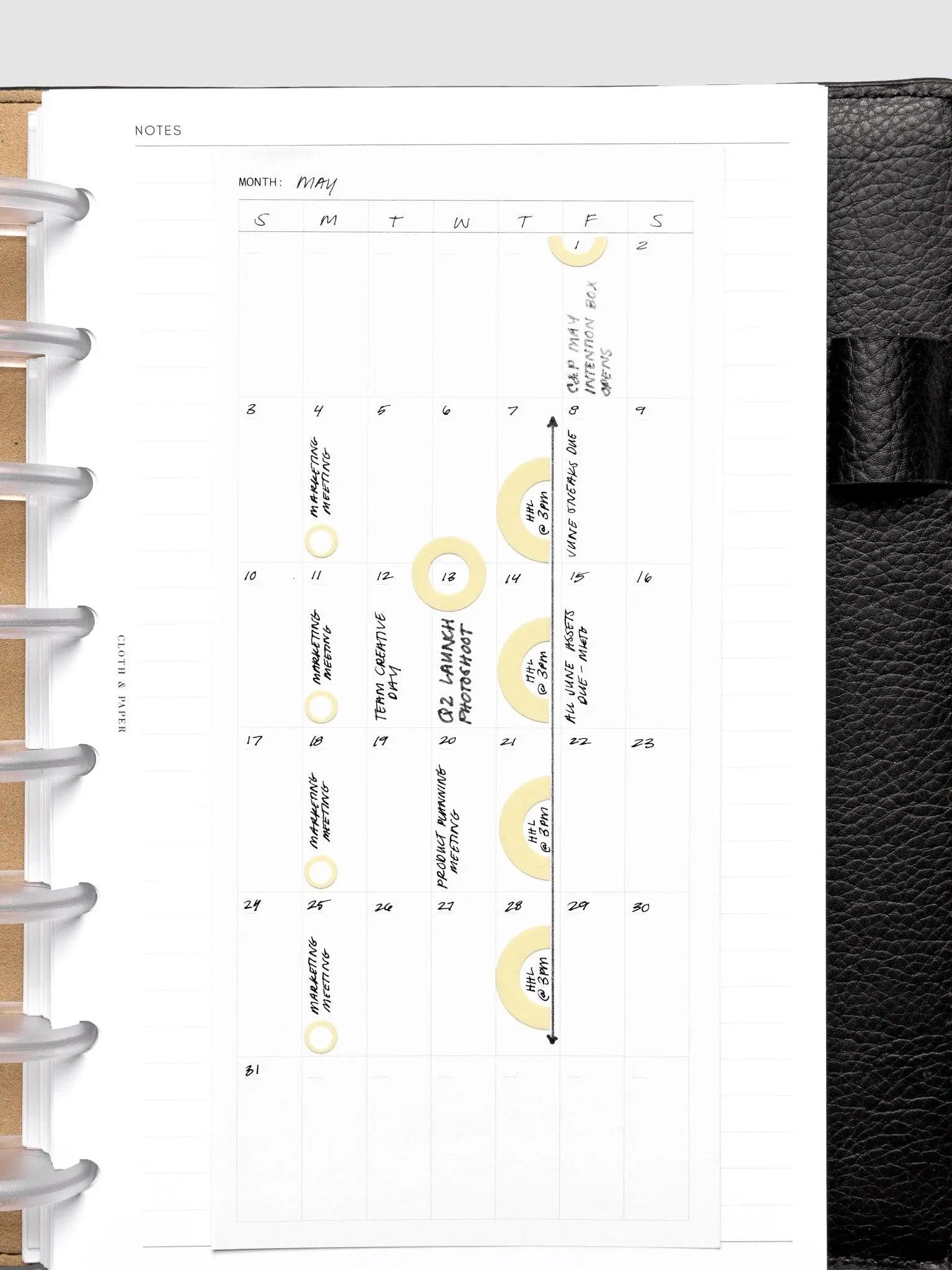 Large Sticky Note Set | Monthly Overview