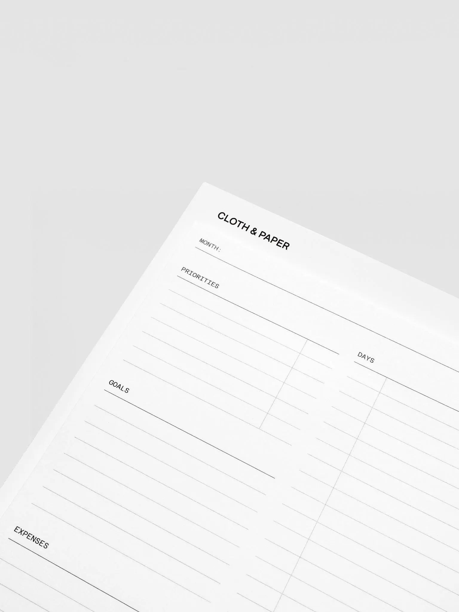 Large Sticky Note Set | Monthly Overview