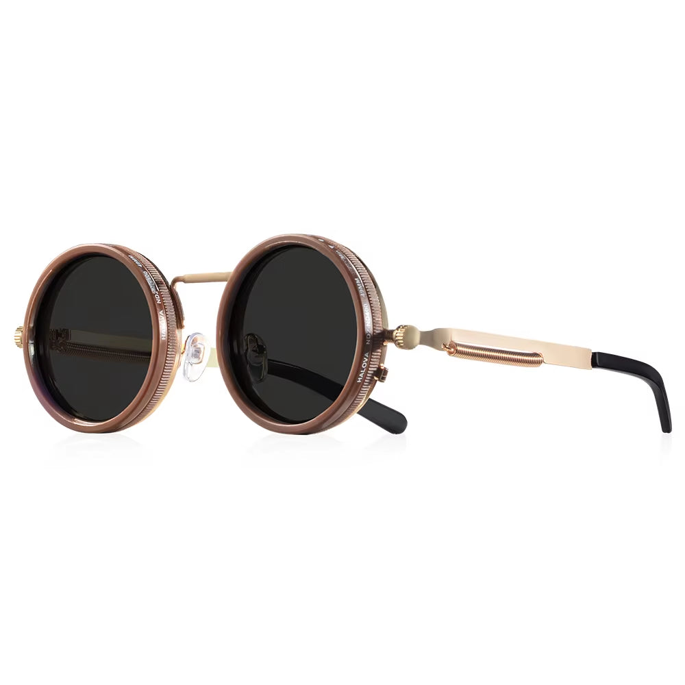 Polarized round Sunglasses ND9 Adjustable Dimming Men Women Retro Punk Men'S Fishing Eyeglasses Outdoor Shades UV400
