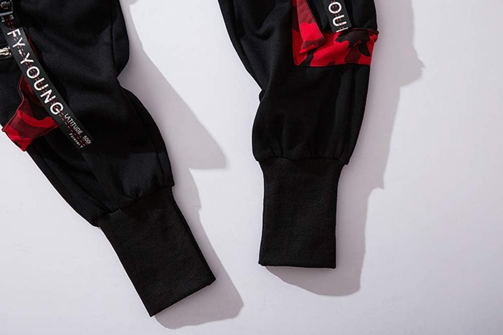Men'S Jogger Pants Punk Cargo Baggy Techwear Hip Hop Harem Pants Streetwear Tactical Track Pant