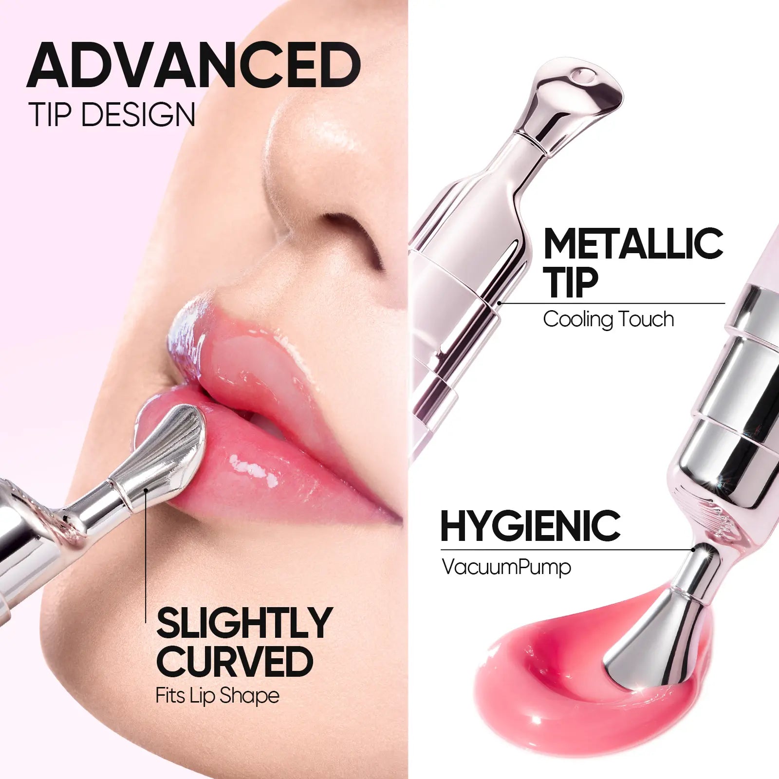 [Recommended by Cardi B] SKINTIFIC Hydrating Brightening Lip Serum with Hyaluronic Acid & Peptide for Radiant Lips Gentle Glossy Korean Beauty Makeup Balm Shea Smooth Moisture with Cooling Metal Roller Applicator