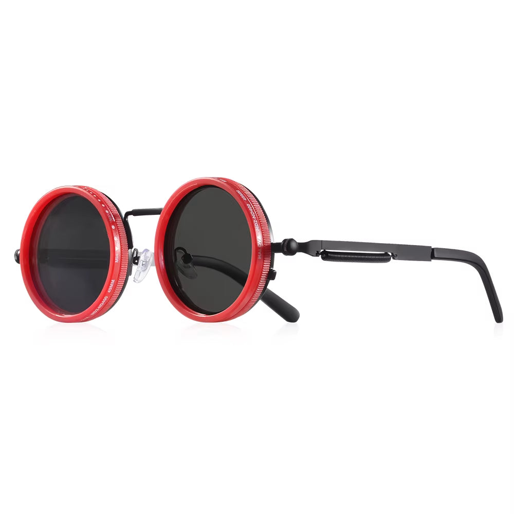 Polarized round Sunglasses ND9 Adjustable Dimming Men Women Retro Punk Men'S Fishing Eyeglasses Outdoor Shades UV400