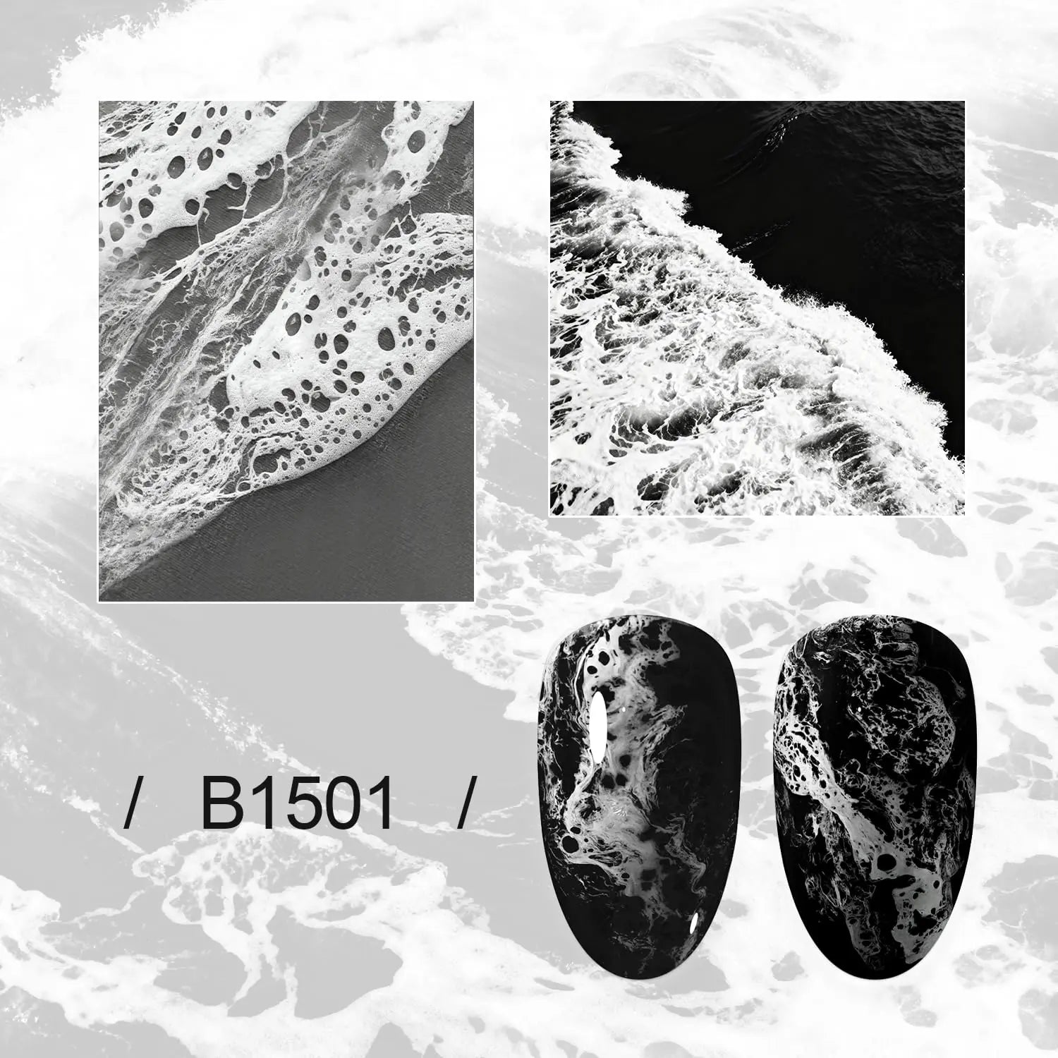 JODSONE Ocean Wave Blooming Gel Nail Polish,16.5Ml Wave White Blooming Liquid for Spreading Effect Wave,High Fluidity Wave Textures for Ocean Wave Nail Art,Diy Nail Art Design,Use with Gel Polish