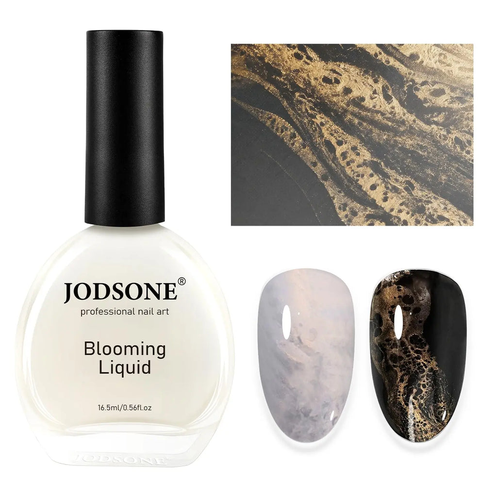 JODSONE Ocean Wave Blooming Gel Nail Polish,16.5Ml Wave White Blooming Liquid for Spreading Effect Wave,High Fluidity Wave Textures for Ocean Wave Nail Art,Diy Nail Art Design,Use with Gel Polish