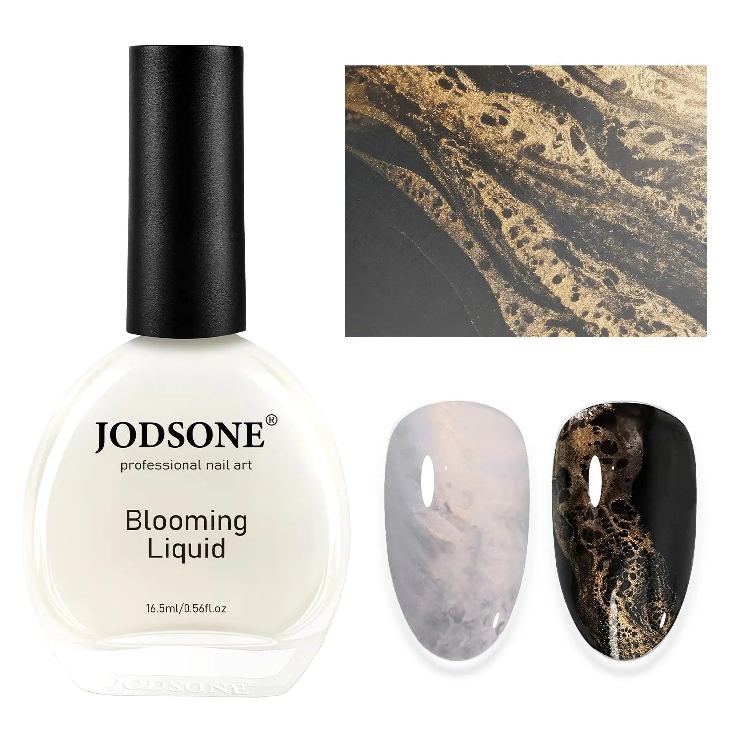 JODSONE Ocean Wave Blooming Gel Nail Polish,16.5Ml Wave White Blooming Liquid for Spreading Effect Wave,High Fluidity Wave Textures for Ocean Wave Nail Art,Diy Nail Art Design,Use with Gel Polish