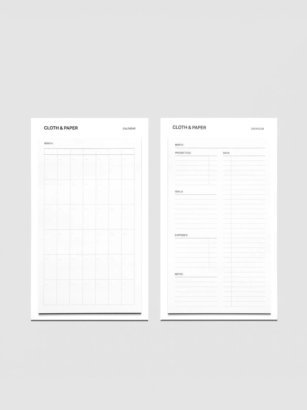 Large Sticky Note Set | Monthly Overview