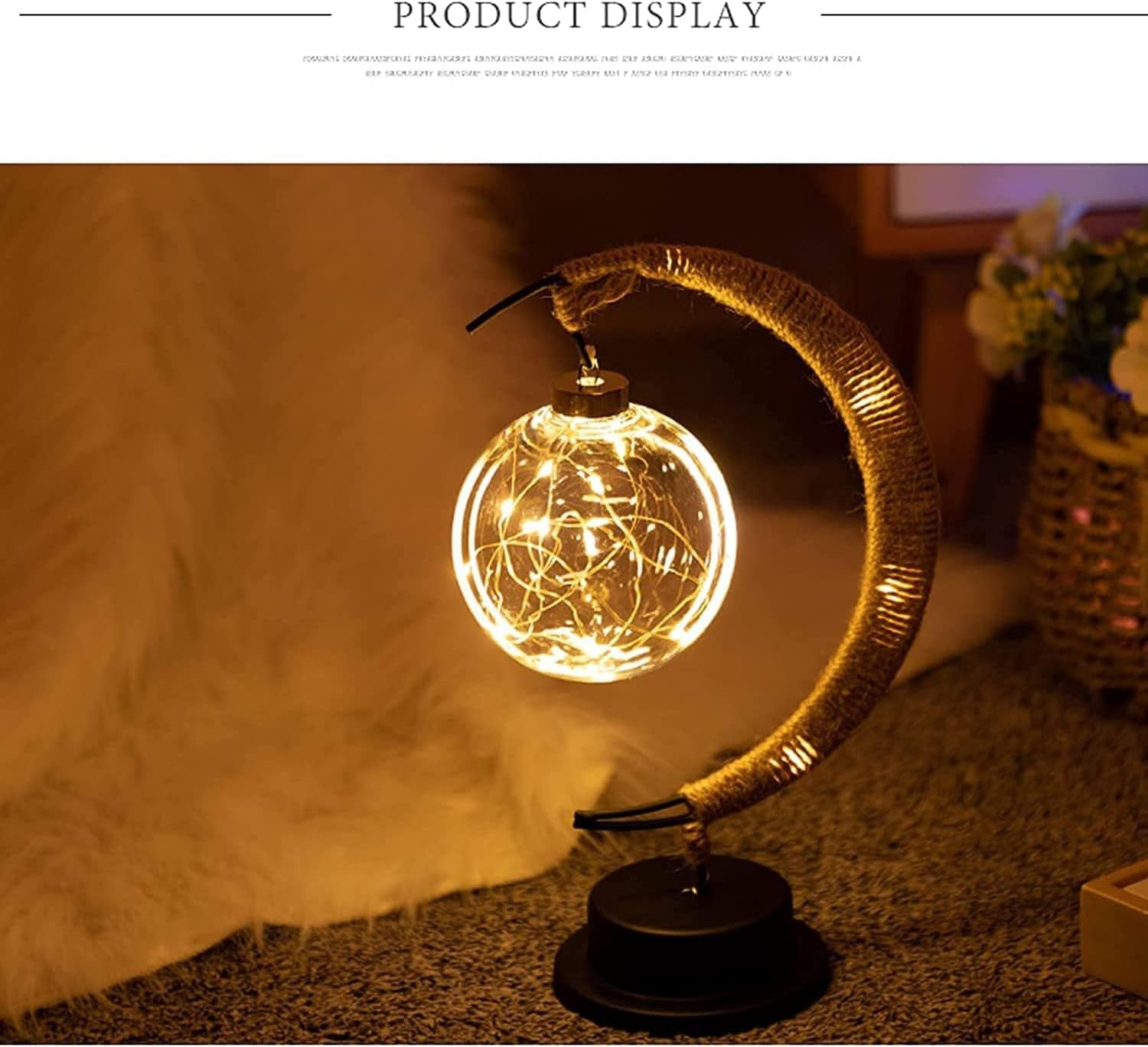 Moon Lamp, LED Night Light for Bedroom, Crescent Moon Shape with USB Powered, Tabletop Ambient Light for Home Decor, Nursery, Kids Room | Romantic Gift, Birthday, Christmas Decoration