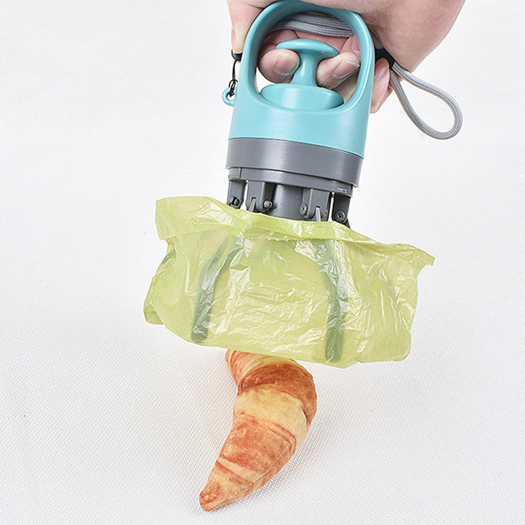 Dog Claw Poop Scooper, Lightweight Portable Poop Scooper with Bag Dispenser Dog Waste Picker Retractable Hanging Strap Pet Waste Scooper for Outdoor Walking