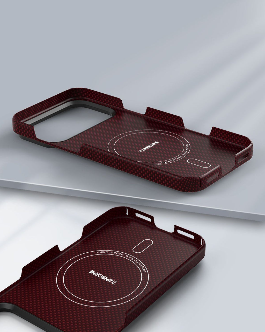 iPhone 17 Pro Case - Super Thin | Aramid Fiber | MagSafe - Crimson